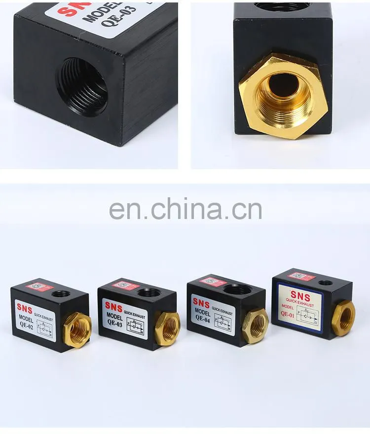 SNS QE/VQE Series Industrial high quality aluminum alloy air quick exhaust valve