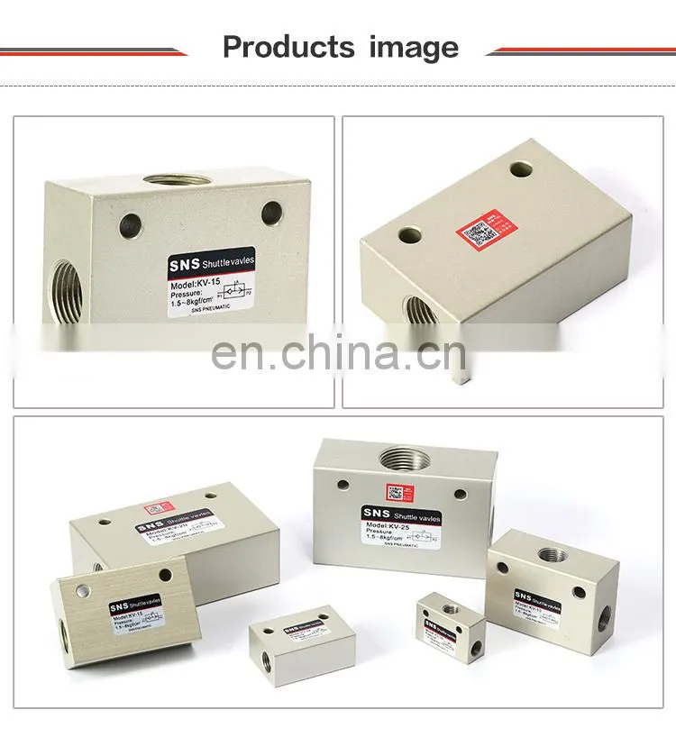 SNS (KV series) hand brake hydraulic push pneumatic shuttle valve