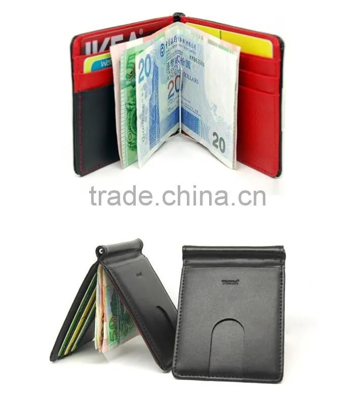 new geniune nappa leather wallet for men bifold wallet with money clip