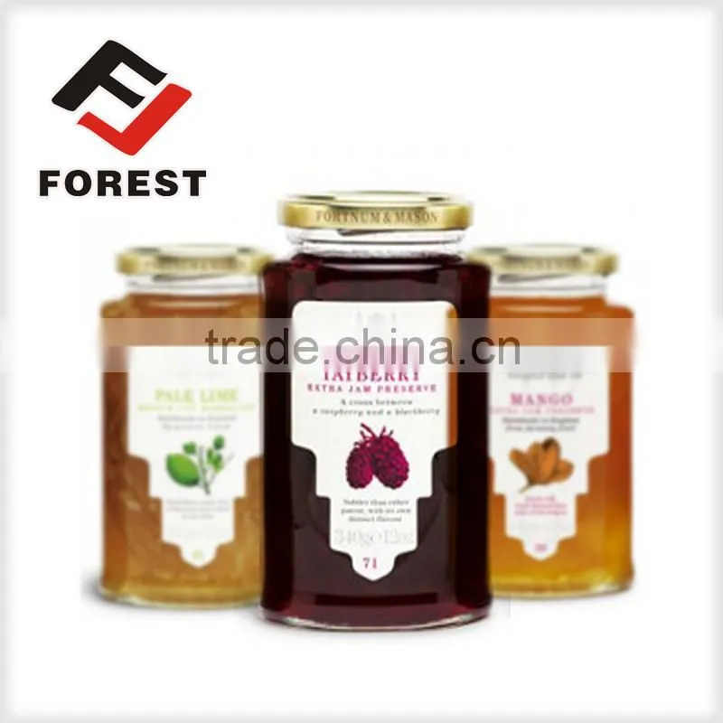 adhesive label for sauce/salad bottle, bottle wrapping shrink label