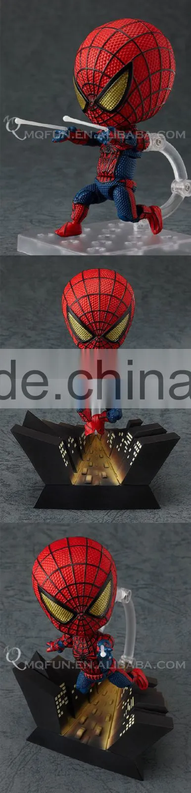 MINI QUTE 16 cm kawaii marvel action figures avenger super hero spiderman brinquedos boys toys in color box NO.MQ 057
