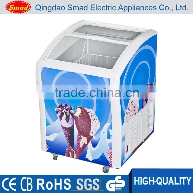 Glass door mini refrigerator/display fridge/beverage cooler