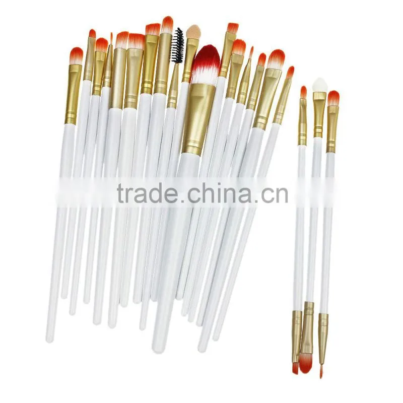20pcs/set White Professional High Quality Foundation Powder Brush Cosmetics Makeup Brushes