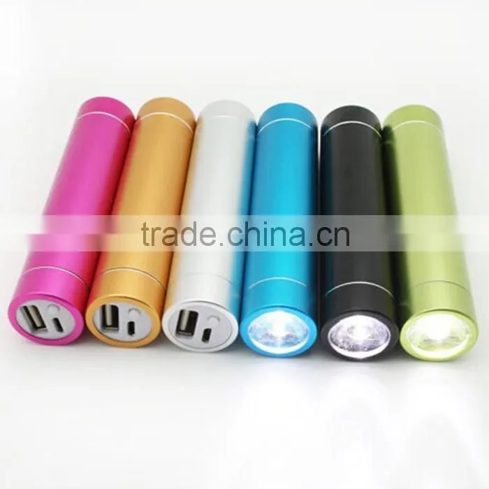 2600mAh LED light power bank with 18650 bettery charger