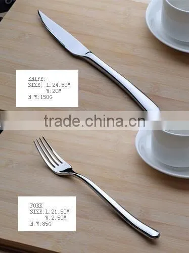 4pcs simply stainless steel dinner set