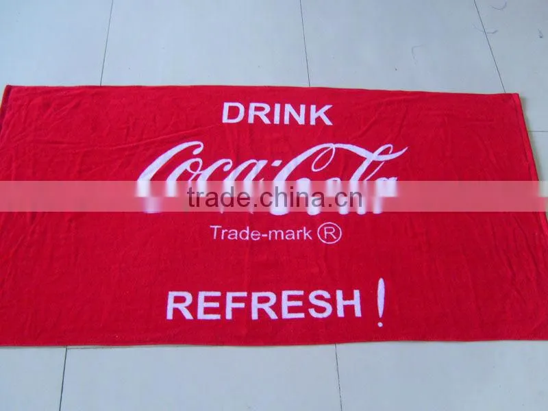 100% Cotton Yoga Towel with Velour Reactive Printed Logo