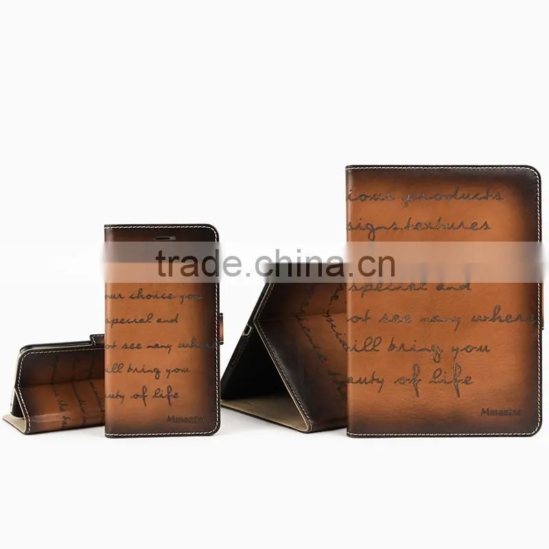 Customized size and shapes pu leather printing case for ipad 2 3 4 5