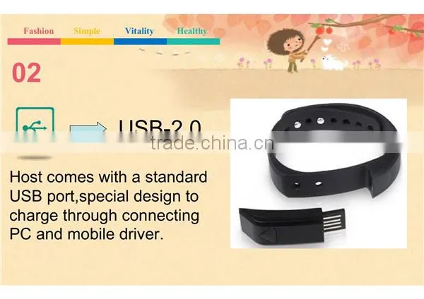 Vidonn Bluetooth Bracelet Sports Tracker + Silent Alarm Clock + Sleep Monitor