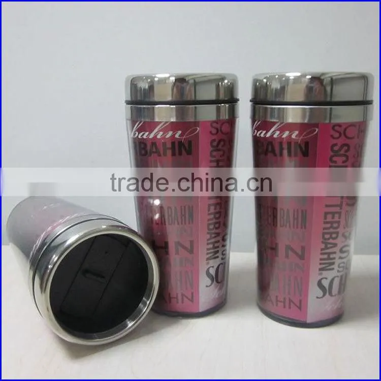 16OZ Travel car Mugs with all kinds of paper inserts FDA standard