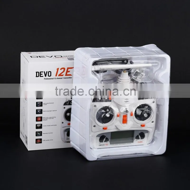 White Walkera DEVO 10 10CH 2KM 2.4Ghz Telemetry Function RC Transmitter