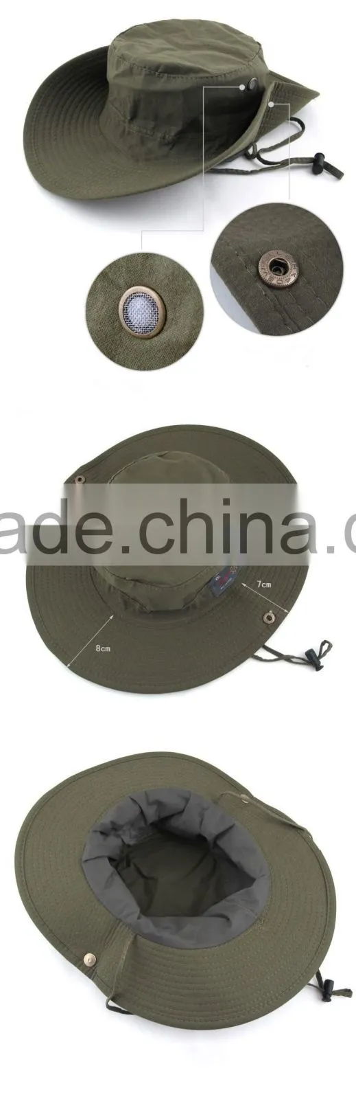 Wholesale Unisex Fishing Wide Brim Bucket Caps