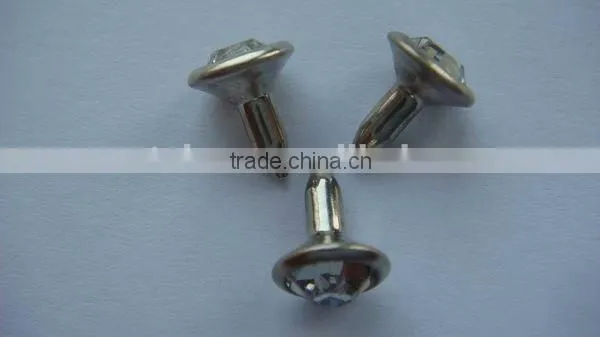 Preset crystal rhinestone rivet for leather and shoes