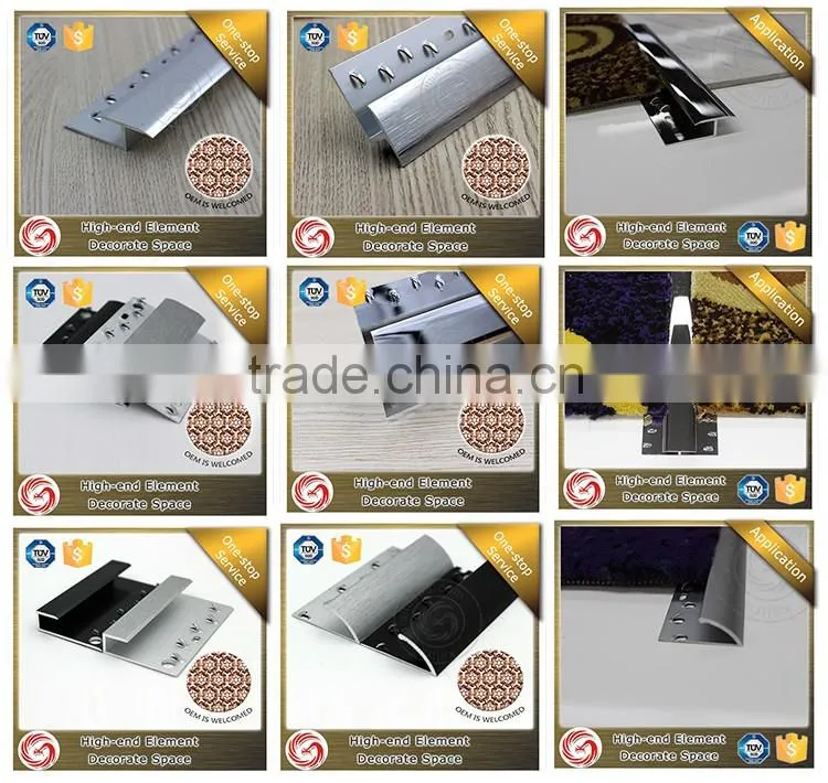 Wear-resisting carpet cover strips laminate square edge trim carpet edge trim