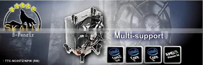 Unique design heat pipe direct contact 2 heat pipe cpu cooler