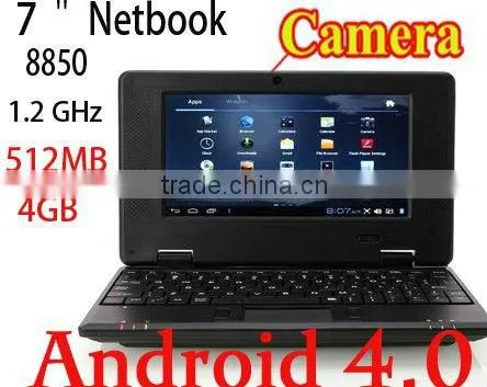 Android 4.0+512 4G+Camera+7 Inch netbook computer support WIFI 3G