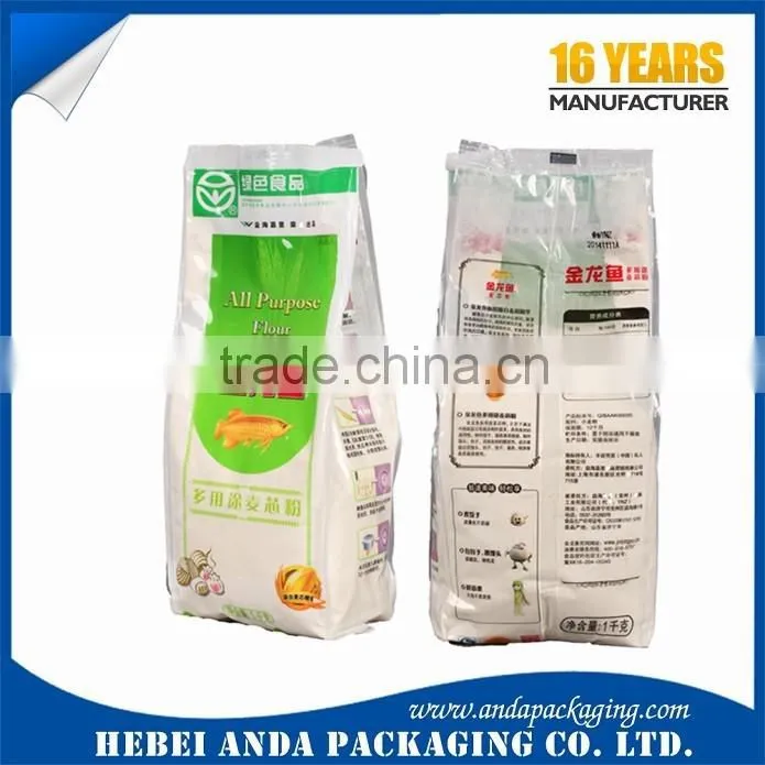 Heat Healing Plastic Potato Starch Packaging Bags/ PA+PE Plastic Lamination Bag/Moiture Proof Wheat Powder Packaging bag