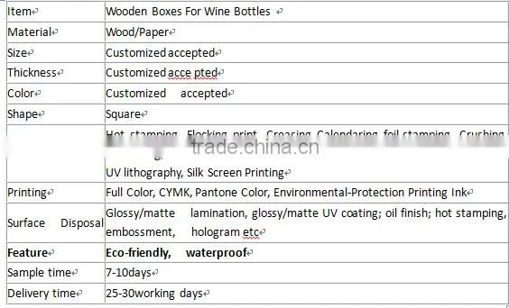 2016 new six red wine box with red wine gift box