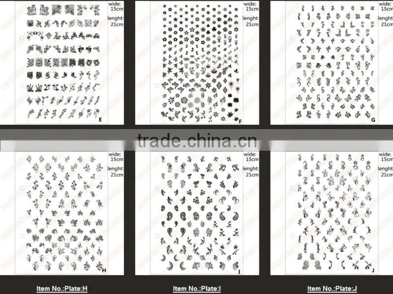 15*21cm hot sale 2014 new fashion konad stamping nail art 1000 design nail stamp Template B