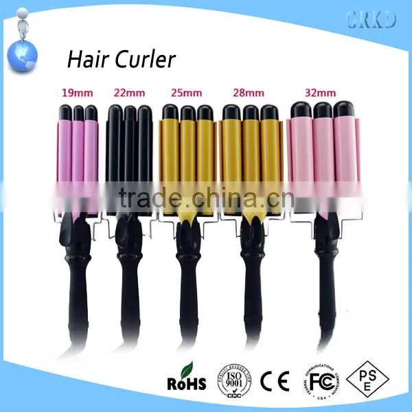 Automatic lcd round sponge hair curler