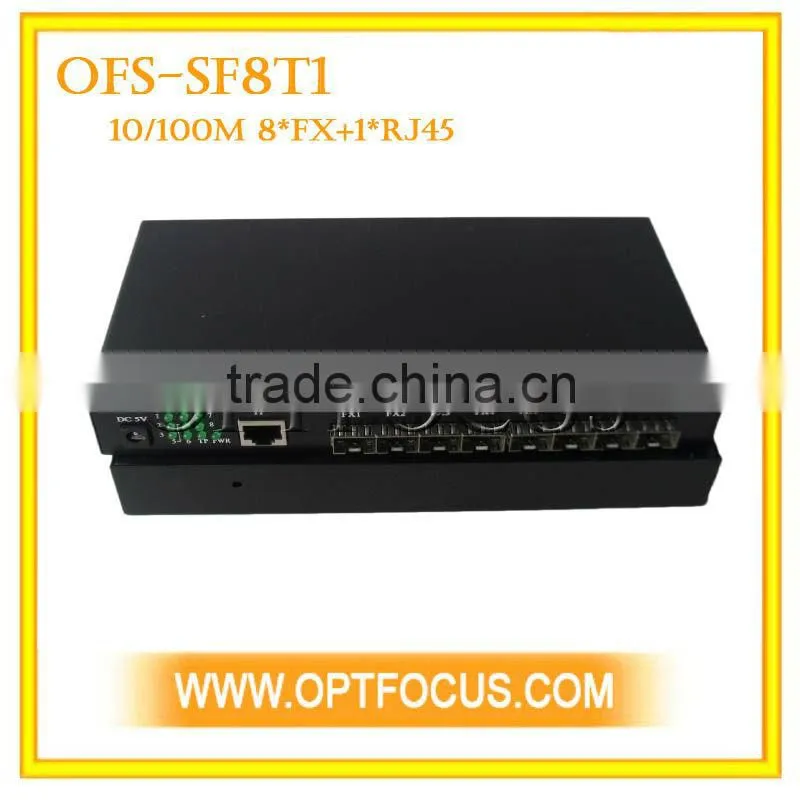 8 ports Ethernet Optical Fiber Switch