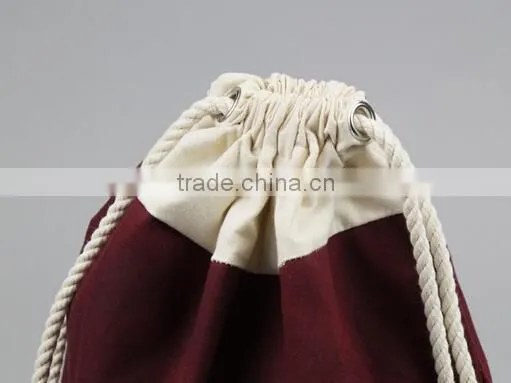 Stylish Cotton Canvas Drawstring Laundry Washing Bag