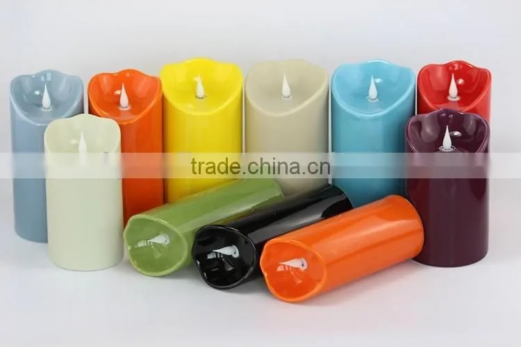 Custom High Quality Ceramic Led Candles for Wedding Decoration