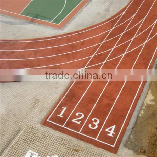 Seamless rubber running track for school