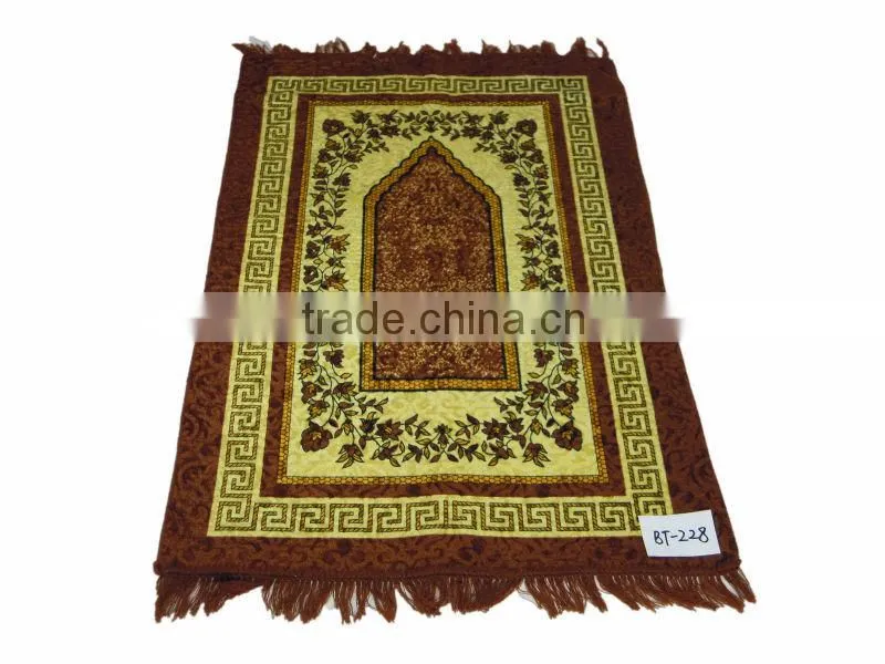 high quality muslim prayer carpet with bag fashion muslim carpet mat with bag