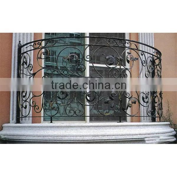 2015 Top-selling hand forged rod iron balcony fence
