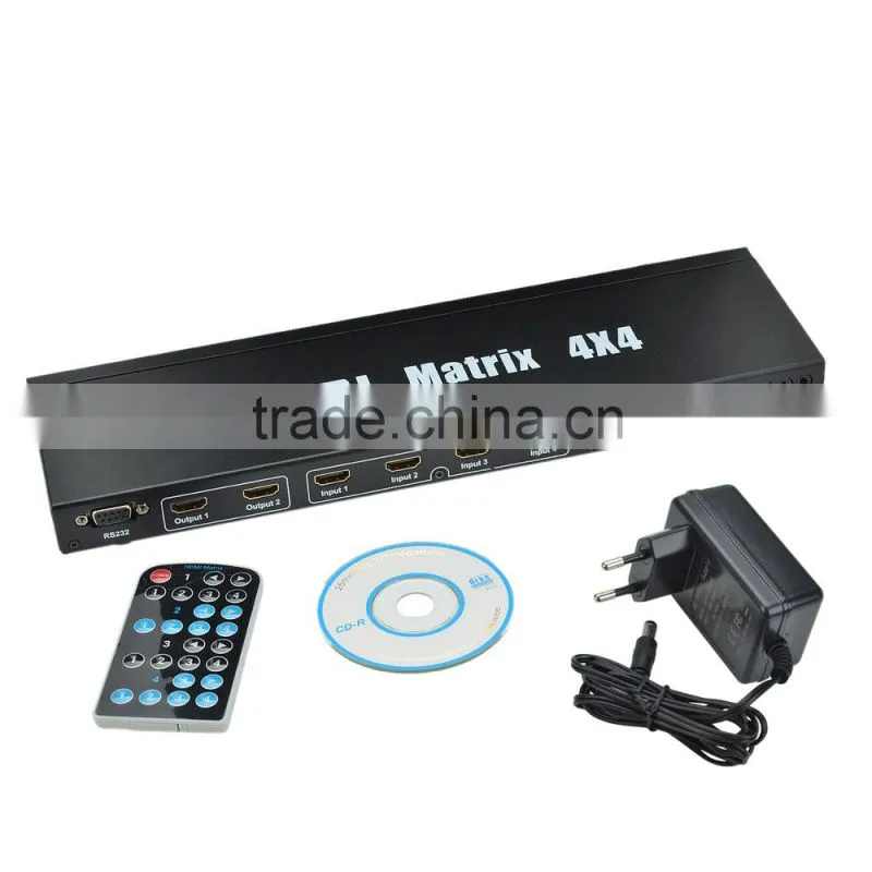 CHEERLINK HDMI 1.3 Matrix 4x4 w/ IR Remote Control hdmi switcher / splitter
