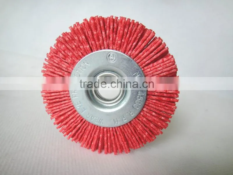 nylon wire wheel brushes with ,diameter 75mm or 3"