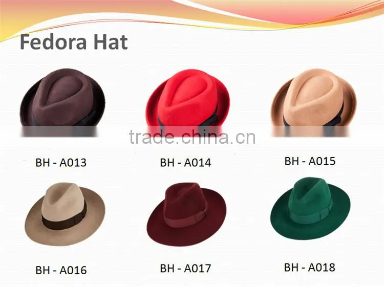 Winter Wool Felt Trilby Hats for men and women