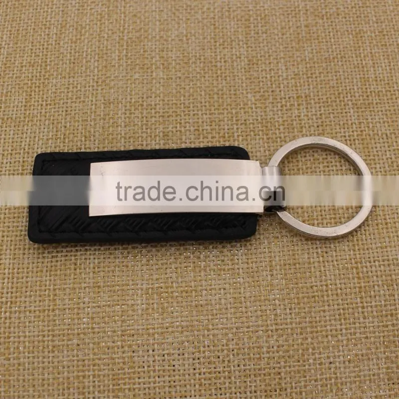 Good quality pu leather keychain/ easy car keychain with business logo custom