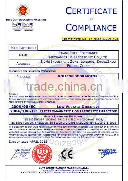 shutter door motor AC door motor