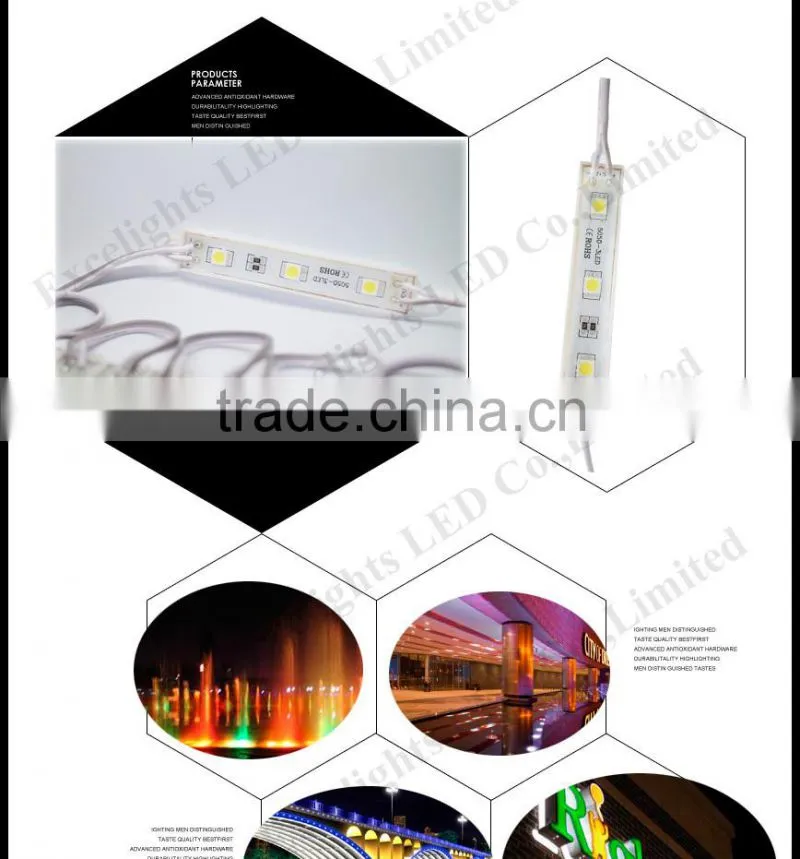 Christmas decoration lights 12V DC ce rohs SMD5050 LED Module with lens