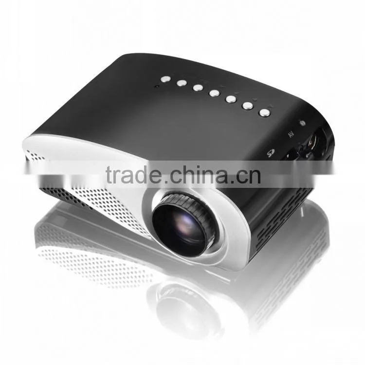 New!! wholesale Mini Portable LED Digital Projector Portable Home Theater LED LCD Projector White Digital Projector TV USB VGA