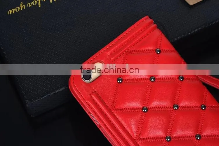 Lovely Lozenge Pattern Leather Case With Card Slot Wallet Case For iPhone 6