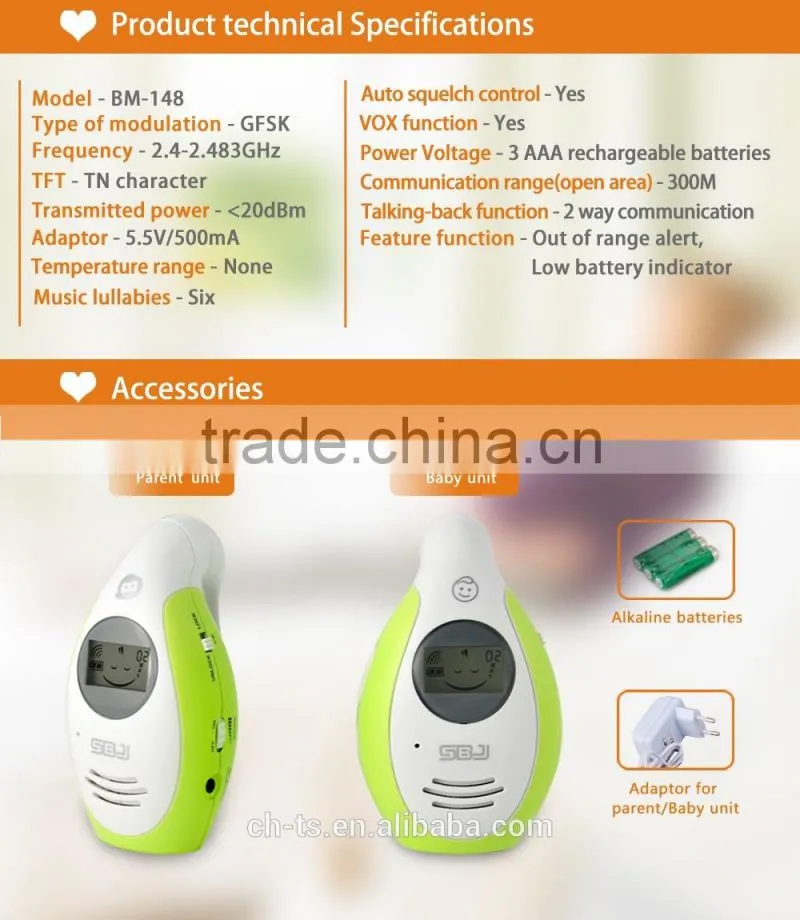2.4GHZ Digital Mini Baby Phone