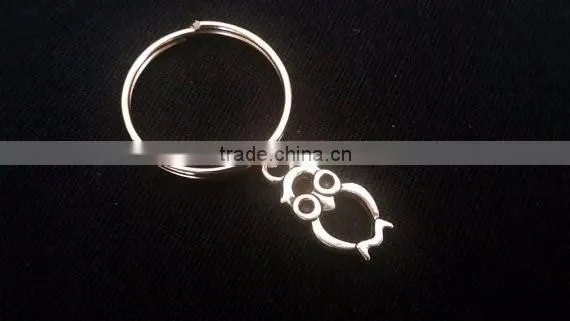 Custom gift Tiny owl charm keychain