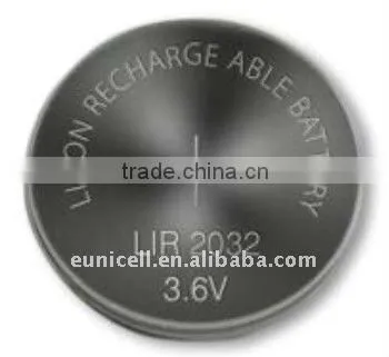 button cell battery 3.6 Volt LIR1620 lithium rechargeable battery lir1620 lir2016