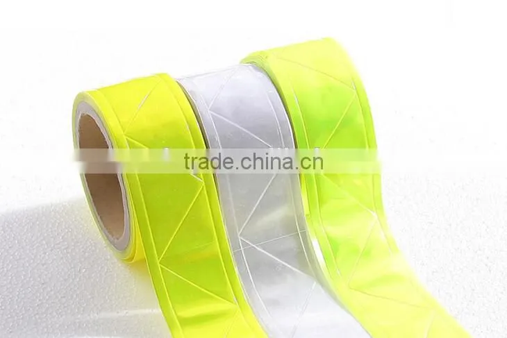 EN471 PVC high visibility fluorecent reflective tape for sew on safety clothing