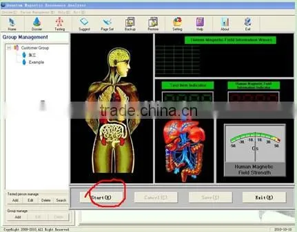 Hot new products for 2014 full body health analyzer bio magnetic analyzer