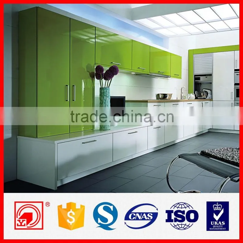 low price high gloss red acrylic kitchen cabinet