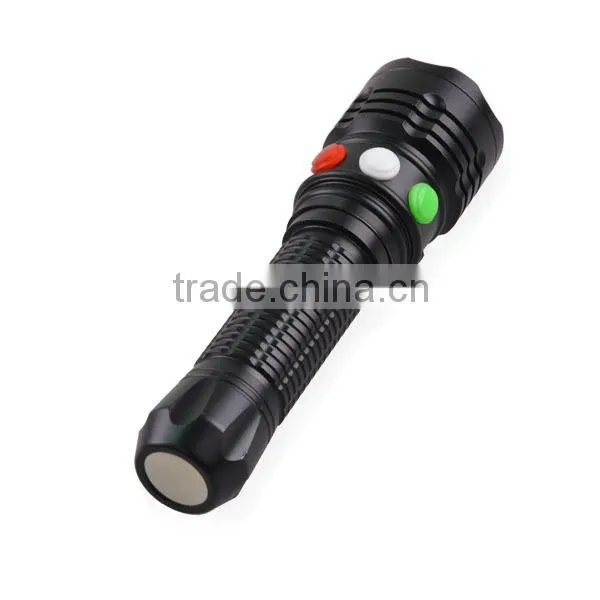 Rechargeable Signal LED Flashlight / Traffic LED Flashlight Rechargeable With Clip