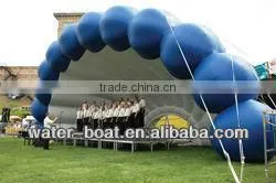 Inflatable shell tent for events
