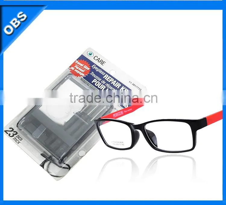 glasses clean kit eyeglasses repair care kit with Cloth Screwdriver mini magnifying glass.
