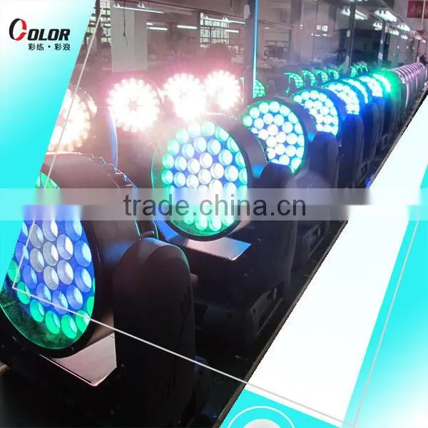 37pcs 12W rgbw 4 in 1led wash zoom moving head professional show lighting