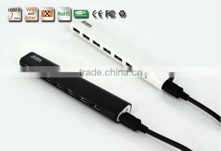 Multi USB 2.0 HUB,Harmonica Shaped USB 2.0 7 Port USB Hub