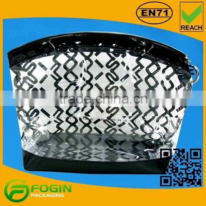 clear pvc travel bag for cosmetic