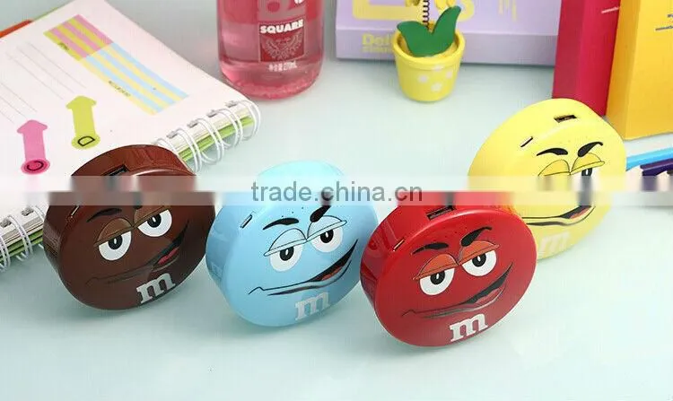 2015 new creative M&Ms Cholcolate Beans mobile power female portable power bank best gift usb charger